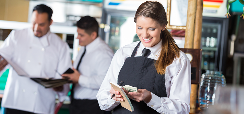 Waitress tips