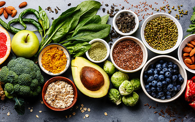 Array of fruits, seeds and vegetables - Food & Nutrition