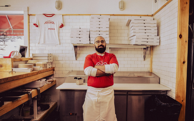 Employee at a pizzeria