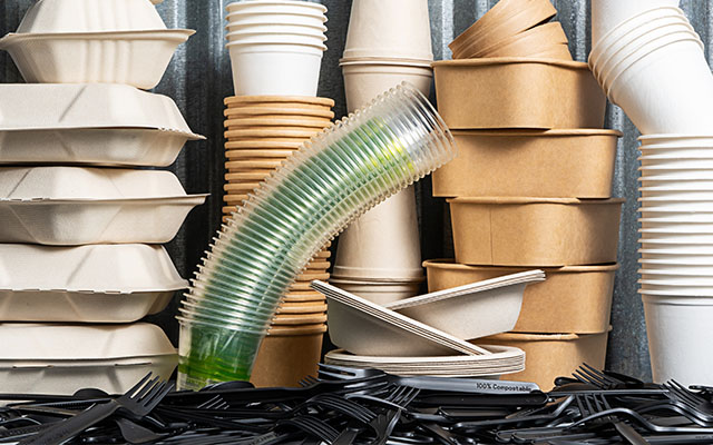 Stack of to-go containers - Packaging